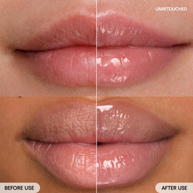 LANEIGE Lip Glowy Balm Berry showing texture on hand
