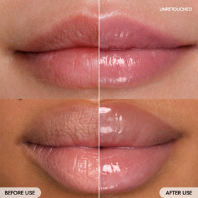 LANEIGE Lip Glowy Balm Berry showing texture on lips
