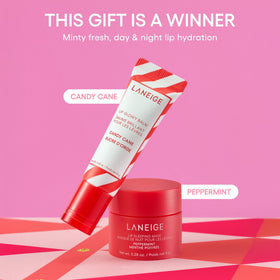 LANEIGE Lip Glowy Balm Candy Cane tube front view