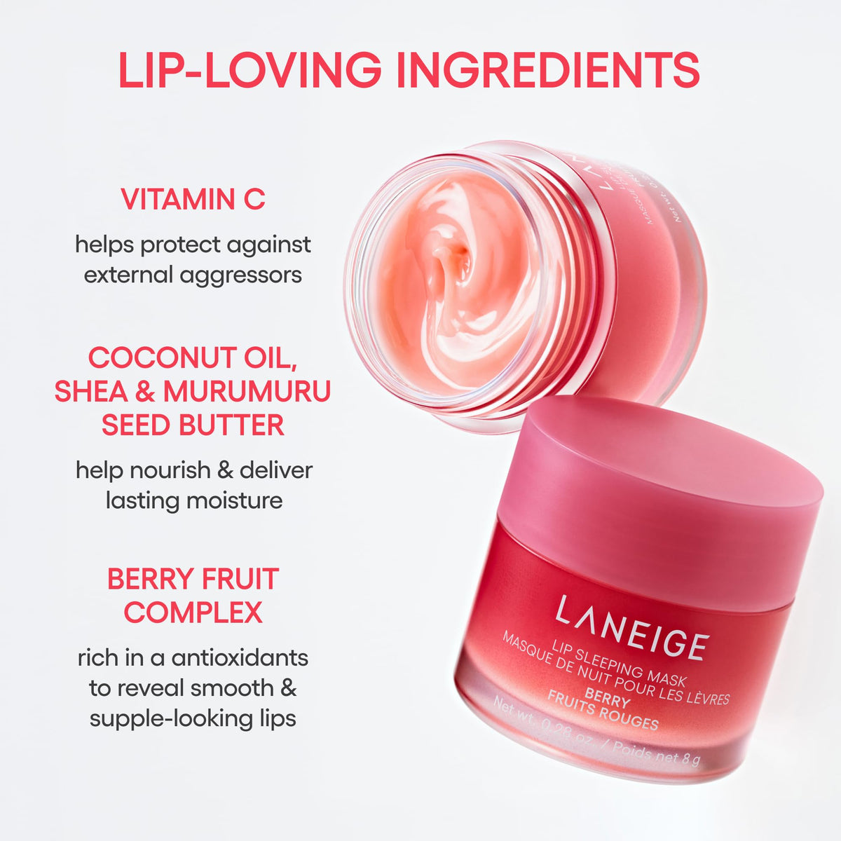 LANEIGE Lip Sleeping Mask Acai Mango ingredients list