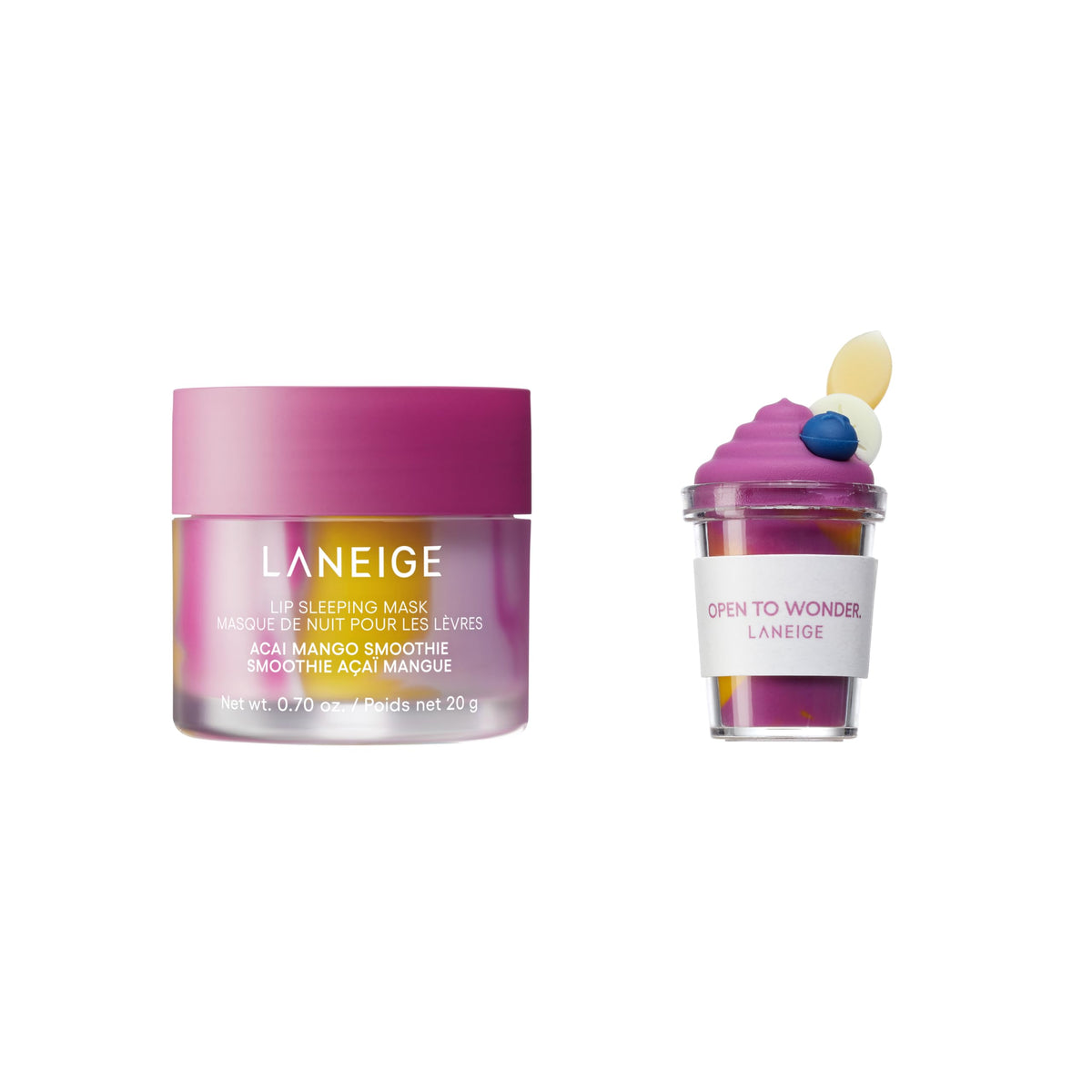 LANEIGE Lip Sleeping Mask Acai Mango Smoothie front view