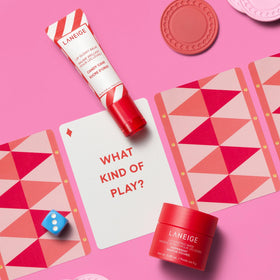 LANEIGE Minty Lip Duo displayed on a vanity