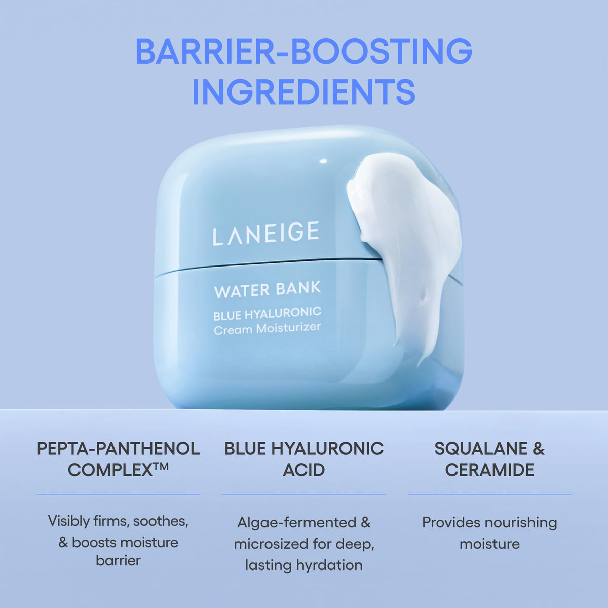 LANEIGE Water Bank Blue Hyaluronic Acid Cream with ingredients