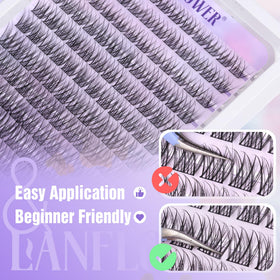 LANFLOWER lash clusters in various lengths