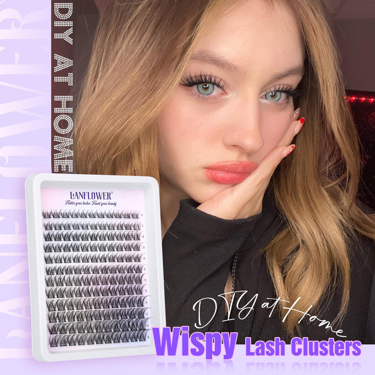 LANFLOWER lash tweezers included in the kit