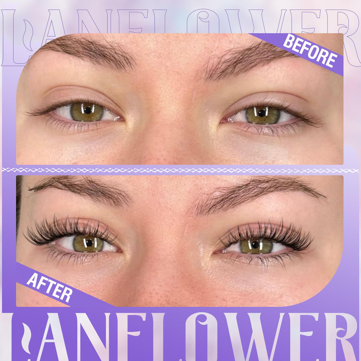 LANFLOWER Natural Lash Clusters Kit packaging