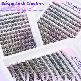 LANFLOWER Natural Lash Clusters Kit packaging