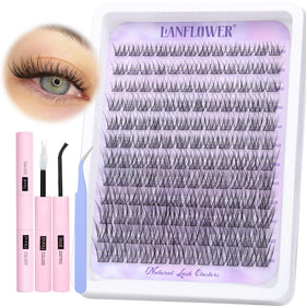 LANFLOWER Natural Lash Clusters Kit packaging front view