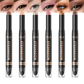LANGMANNI Dual-Ended Eyeshadow Stick Set front view with six colours