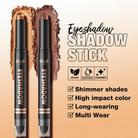 LANGMANNI Eyeshadow Stick applying on eyelid with sponge tip