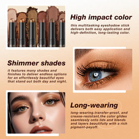 LANGMANNI eyeshadow stick being applied to eyelid