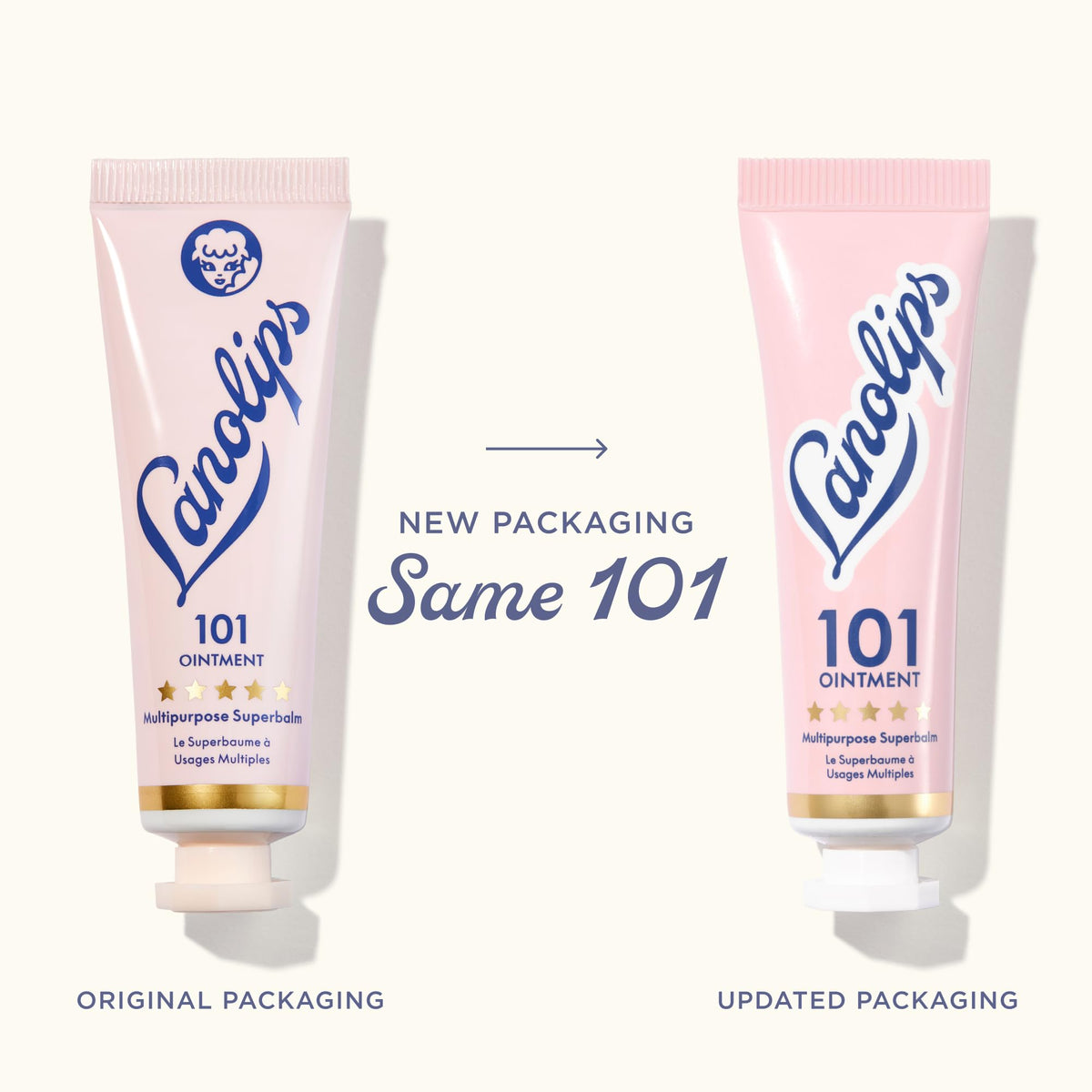 Lanolips 101 Multipurpose Ointment side view showing packaging