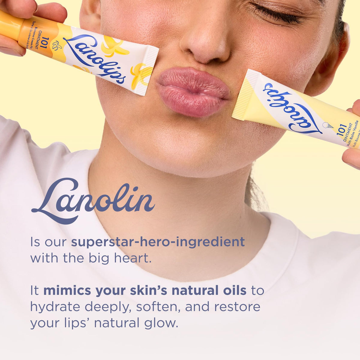 Lanolips 101 Ointment Glazed Donut on lips