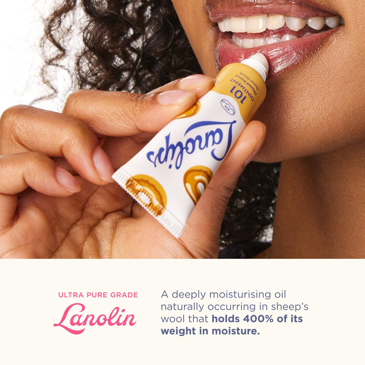 Lanolips 101 Ointment Glazed Donut texture close-up