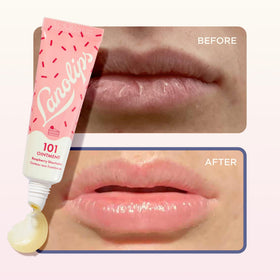 Lanolips 101 Ointment Raspberry Shortcake on dry lips