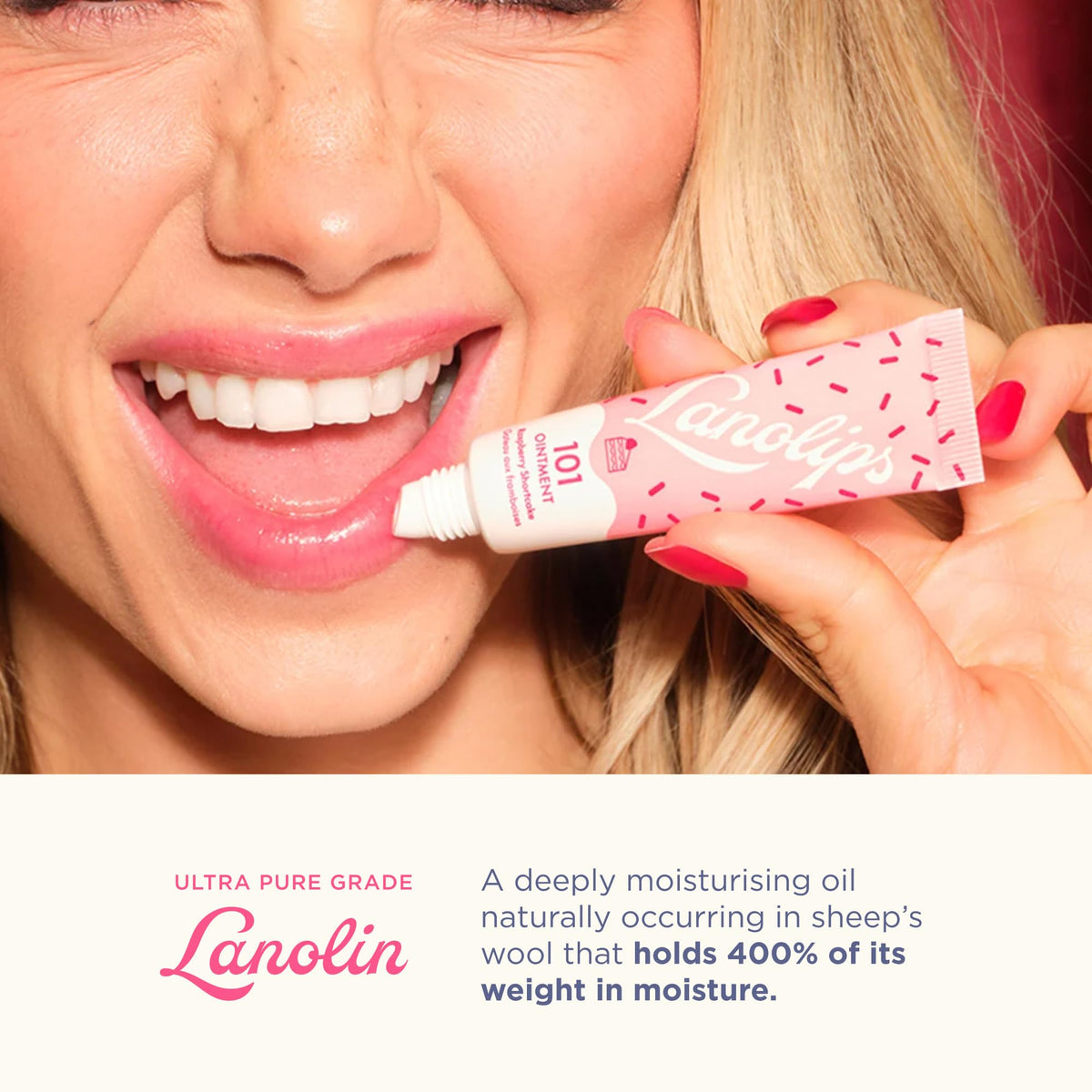 Lanolips 101 Ointment Raspberry Shortcake with applicator