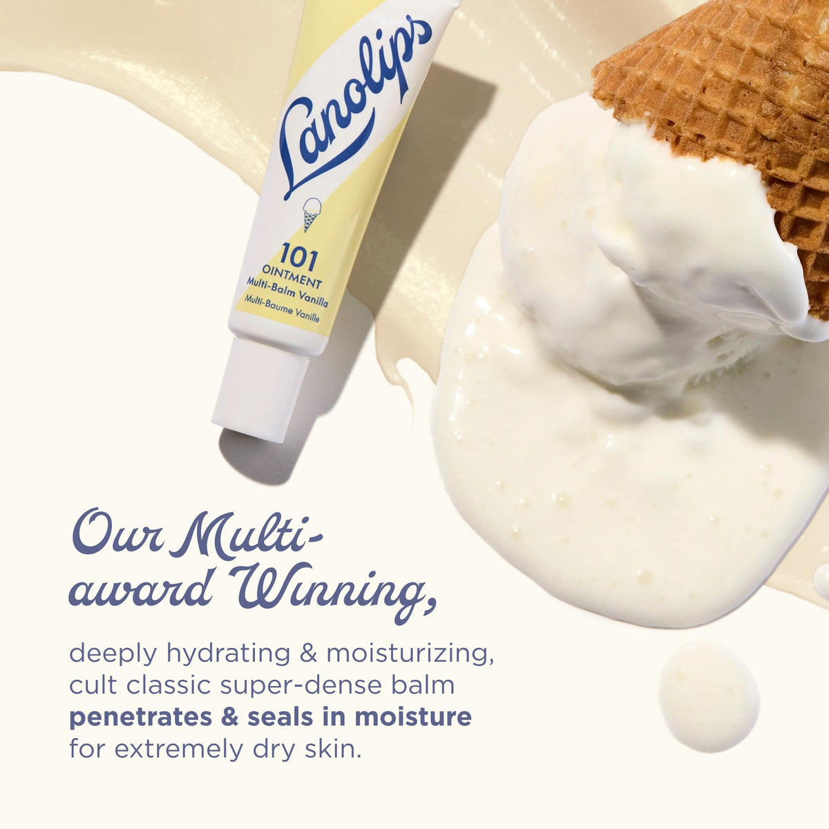 Lanolips 101 Ointment Vanilla tube side view