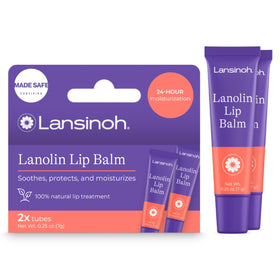 Lansinoh Lanolin Lip Balm 2 Pack front view