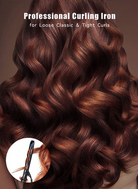 LANVIER curling iron demonstrating curling technique