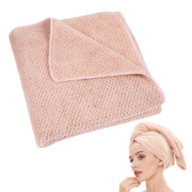 Laojbaba Microfiber Hair Towel in Lotus Root Pink front view