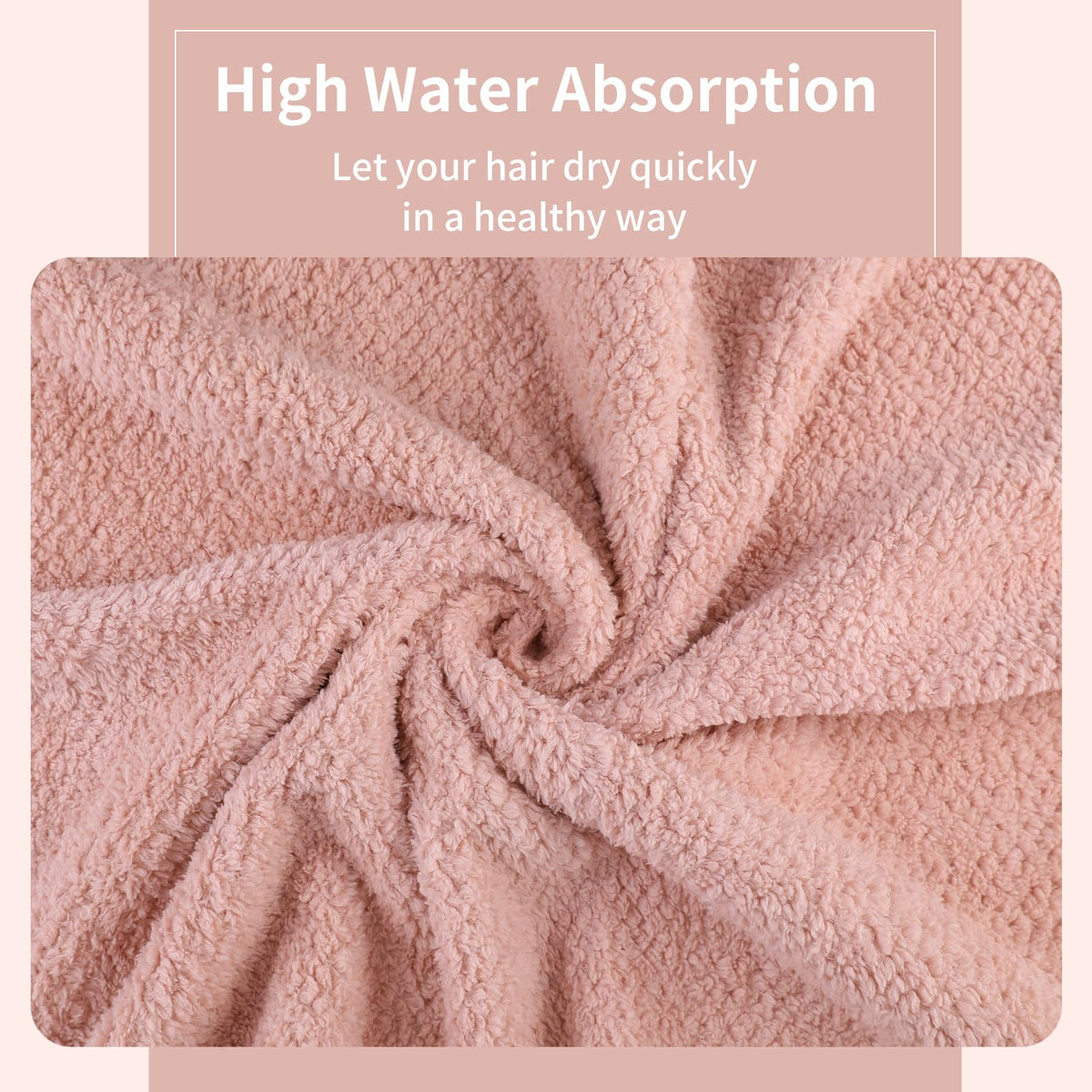 Laojbaba Microfiber Hair Towel showing absorbent material
