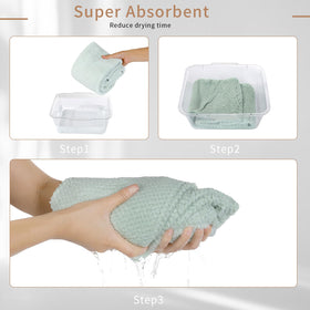 Laojbaba Microfiber Hair Towel showing soft texture