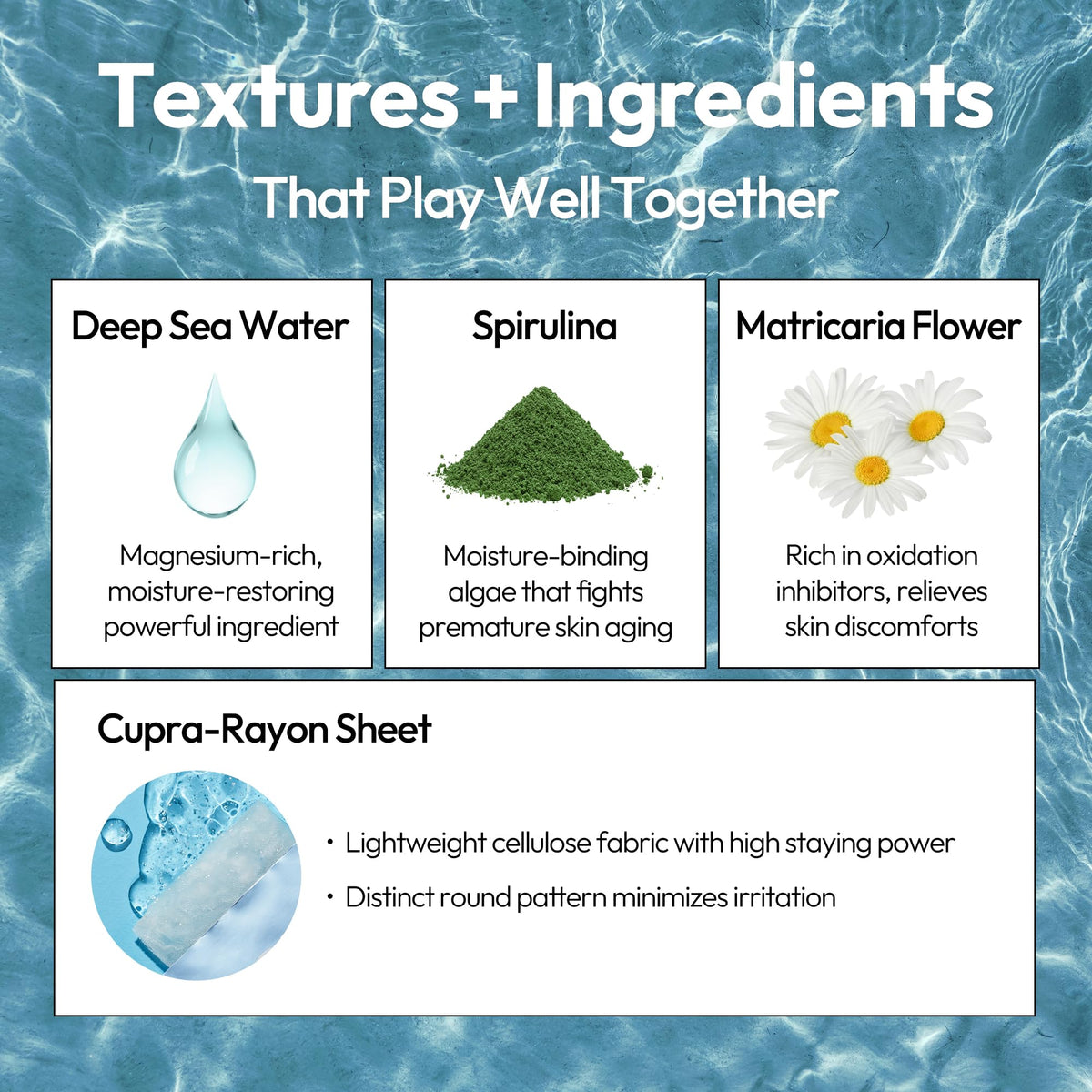 LAPCOS Aqua Sheet Mask on a model's face