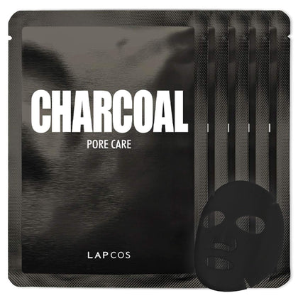 LAPCOS Charcoal Sheet Mask pack of 5 front view
