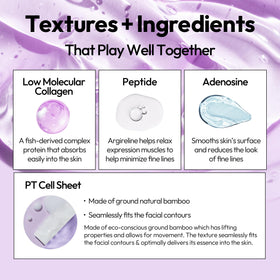 LAPCOS Collagen Sheet Mask application on a model's face