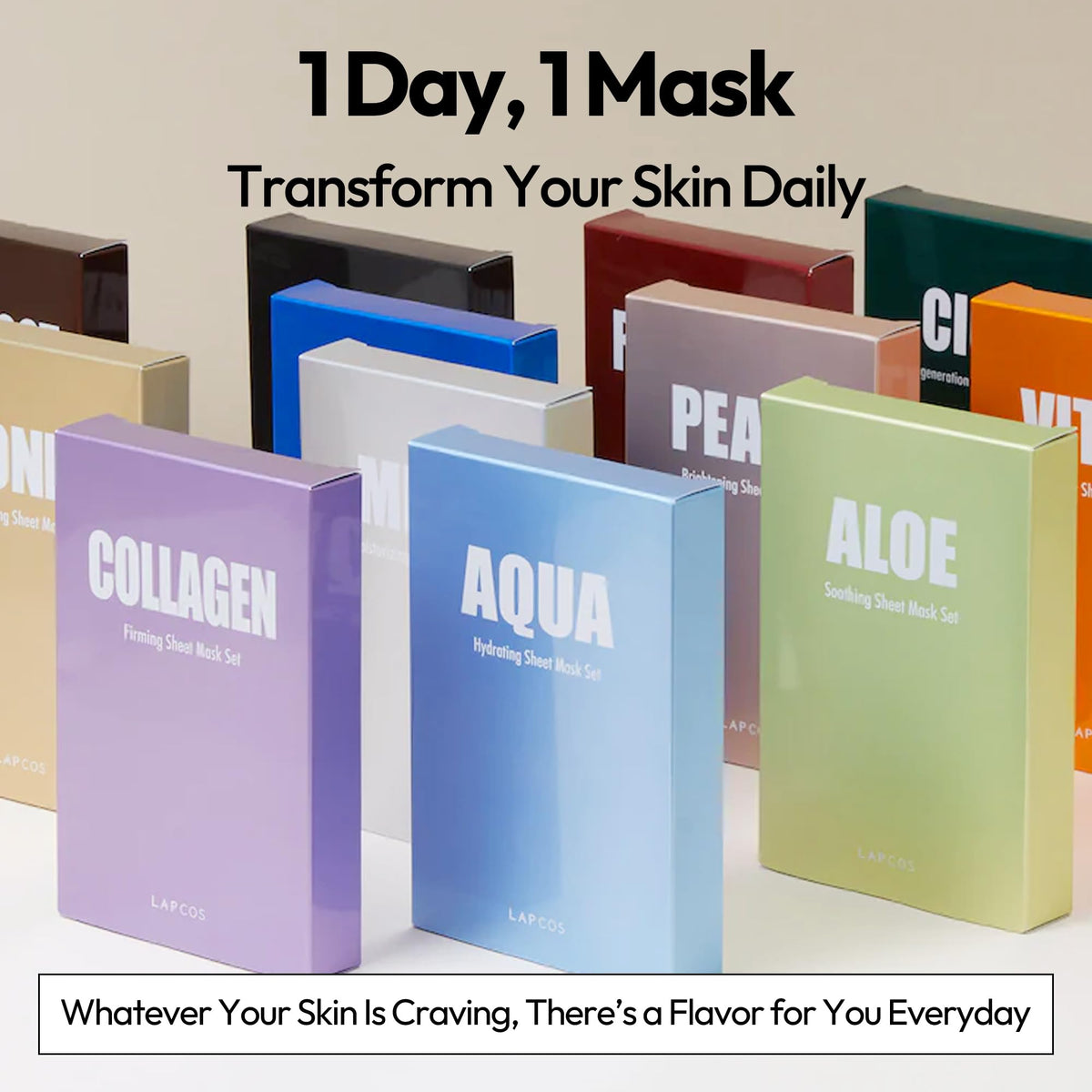 LAPCOS Collagen Sheet Mask packaging back view