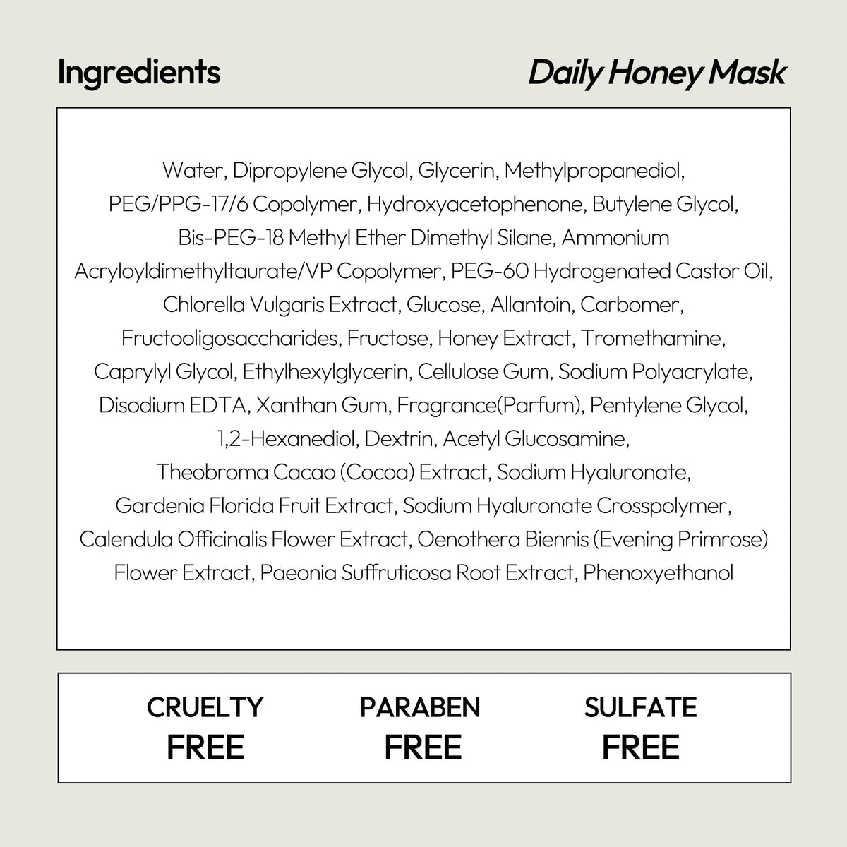 LAPCOS Honey Sheet Mask with floral background