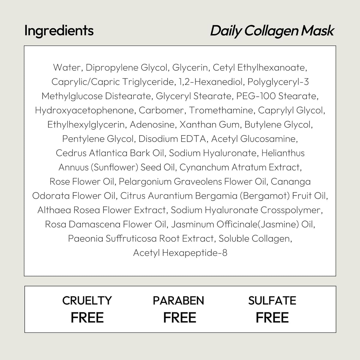 LAPCOS K Beauty Collagen Sheet Mask pack of 10