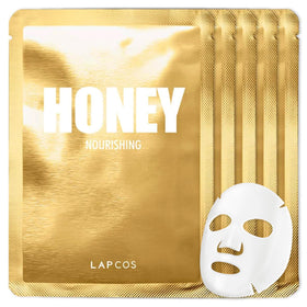 LAPCOS K Beauty Honey Sheet Mask Pack of 5 front view
