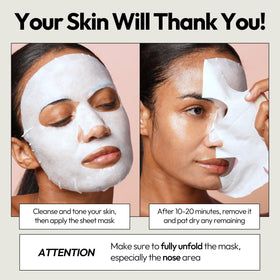 LAPCOS K Beauty Pearl Sheet Mask application process