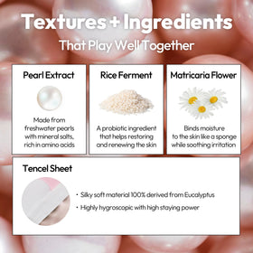 LAPCOS K Beauty Pearl Sheet Mask on a model's face