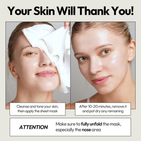 LAPCOS Milk Sheet Mask in a relaxing spa setting