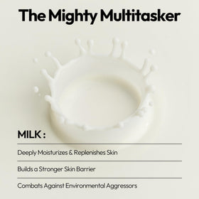 LAPCOS Milk Sheet Mask showing texture and packaging