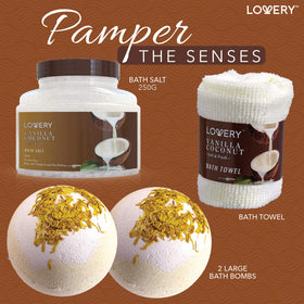 Large Bath Bombs included in LOVERY Spa Gift Basket