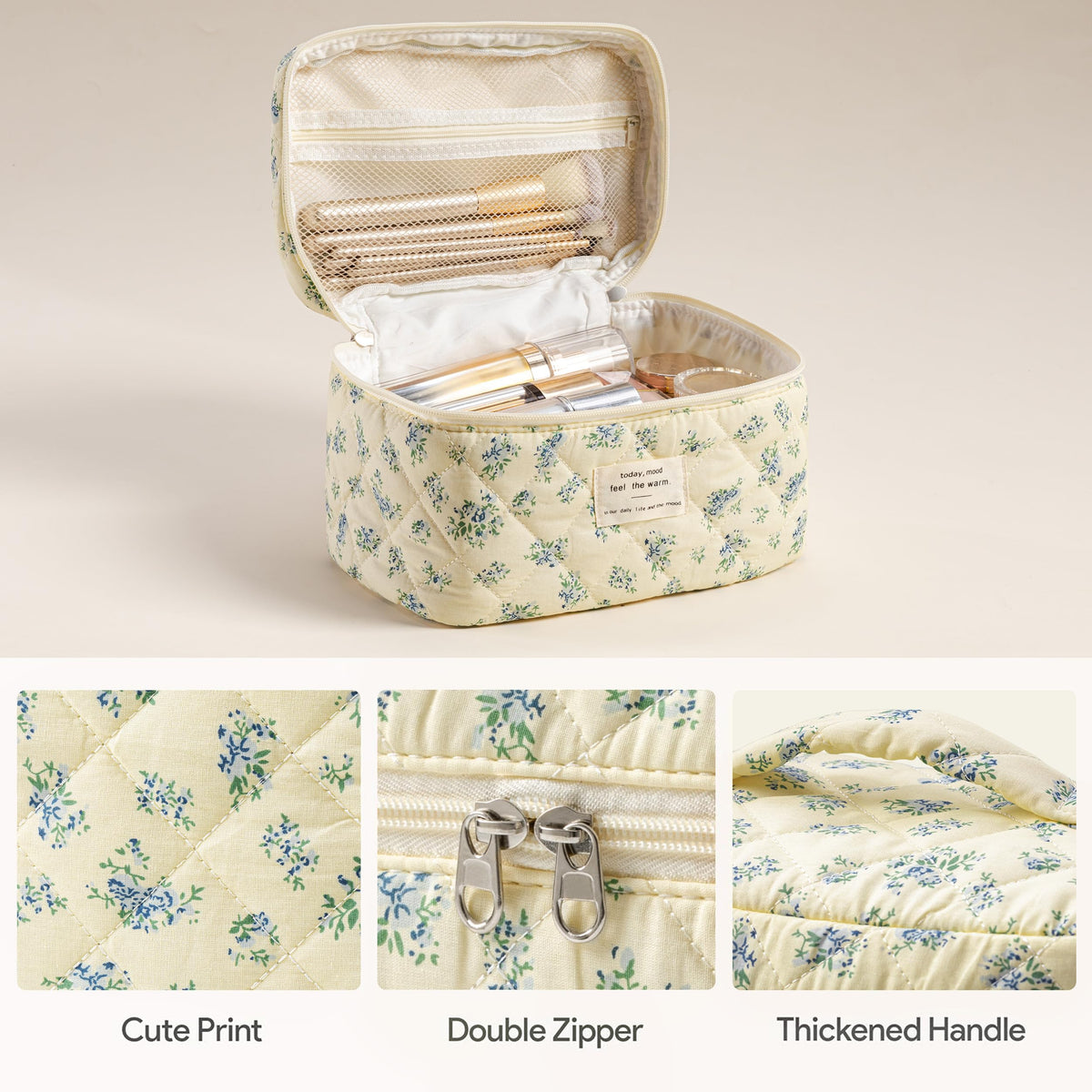 Large HBselect makeup bag in floral pattern