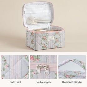 Large HBselect makeup bag open showcasing interior space