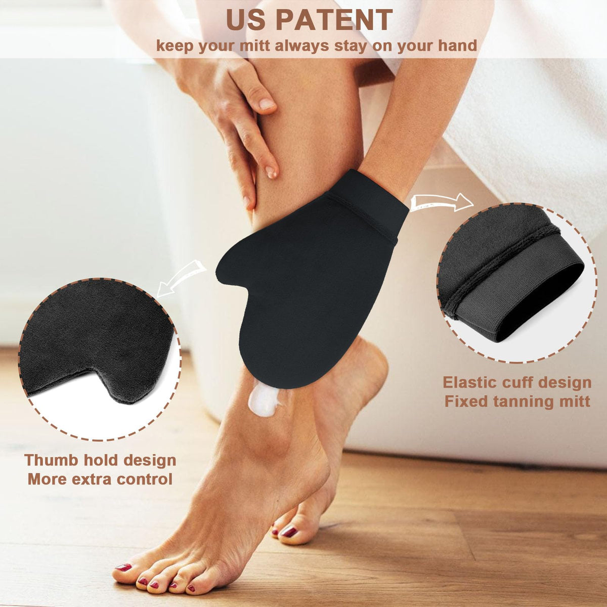 Large self tanner brush with synthetic bristles