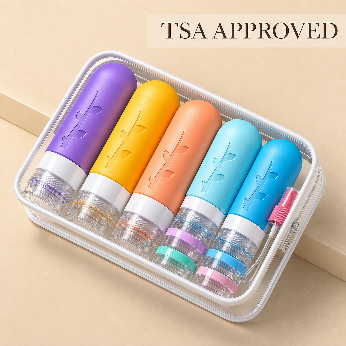 Large silicone travel bottles (3oz/90ml) from Aeomni