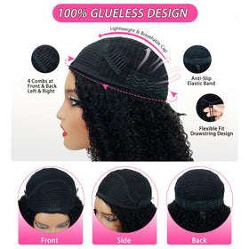 Larhali Burmese Curly Half Wig 20 inch packaging