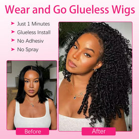 Larhali Burmese Curly Half Wig 20 inch side view