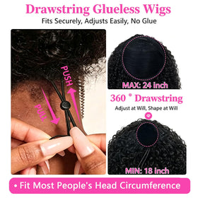 Larhali Burmese Curly Half Wig 20 inch styling options