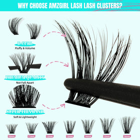 Lash Bond and Seal included in AMZGIRL LASH Fluffy Lash Clusters Kit
