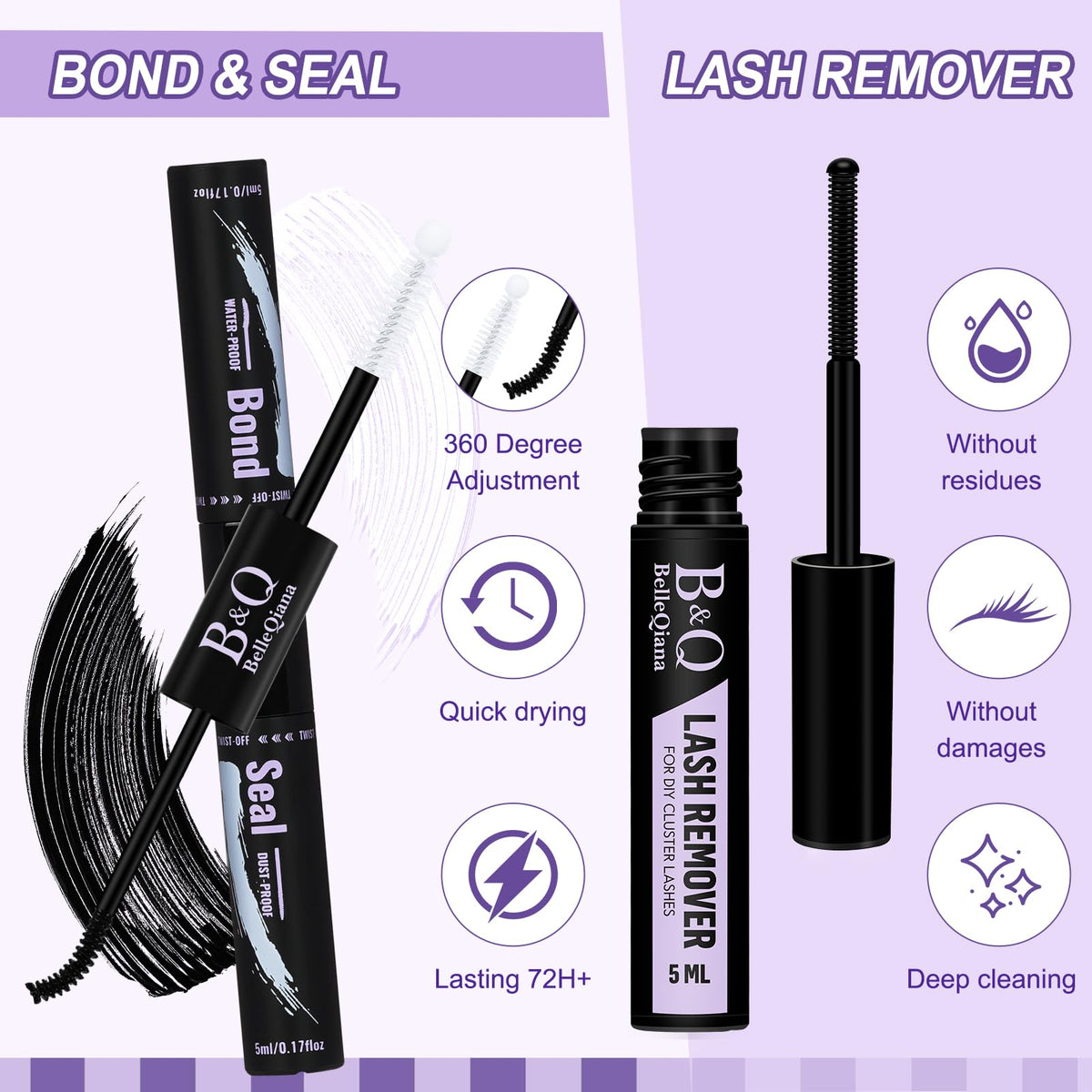 Lash brush included for styling lashes
