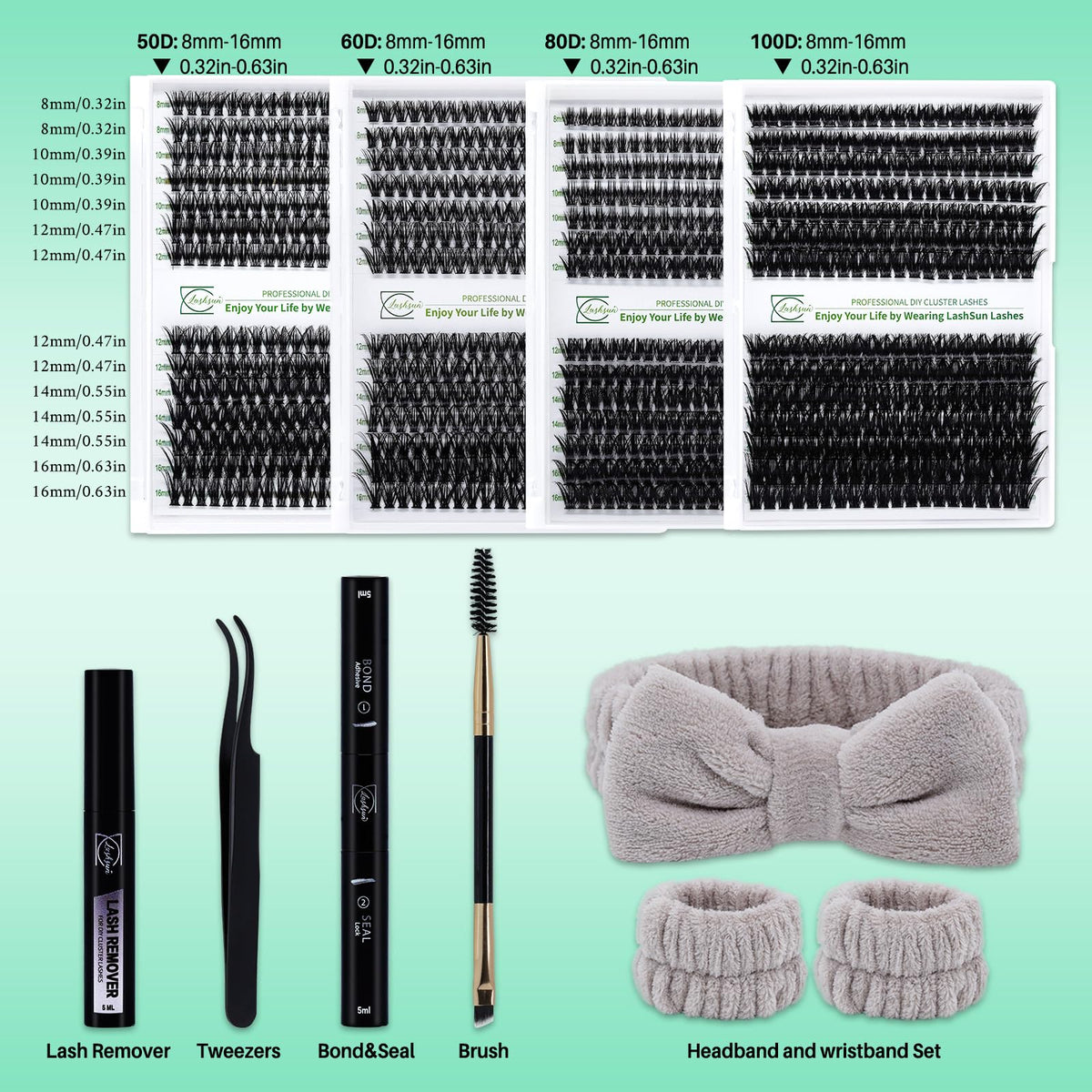 Lash remover and tweezers from LASHSUN Lash Clusters Kit