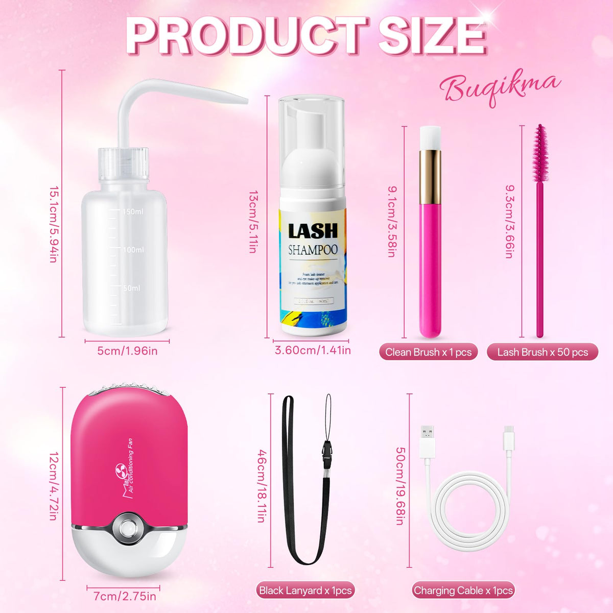 Lash shampoo foam application on cleansing brush