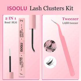 Lash tweezers included in ISOOLU Lash Clusters Kit